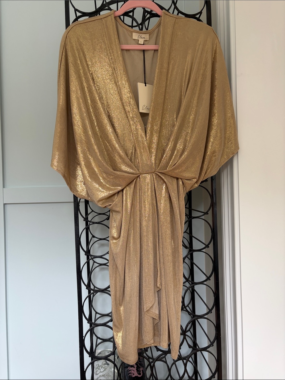 Elan- gold Kimono dress
